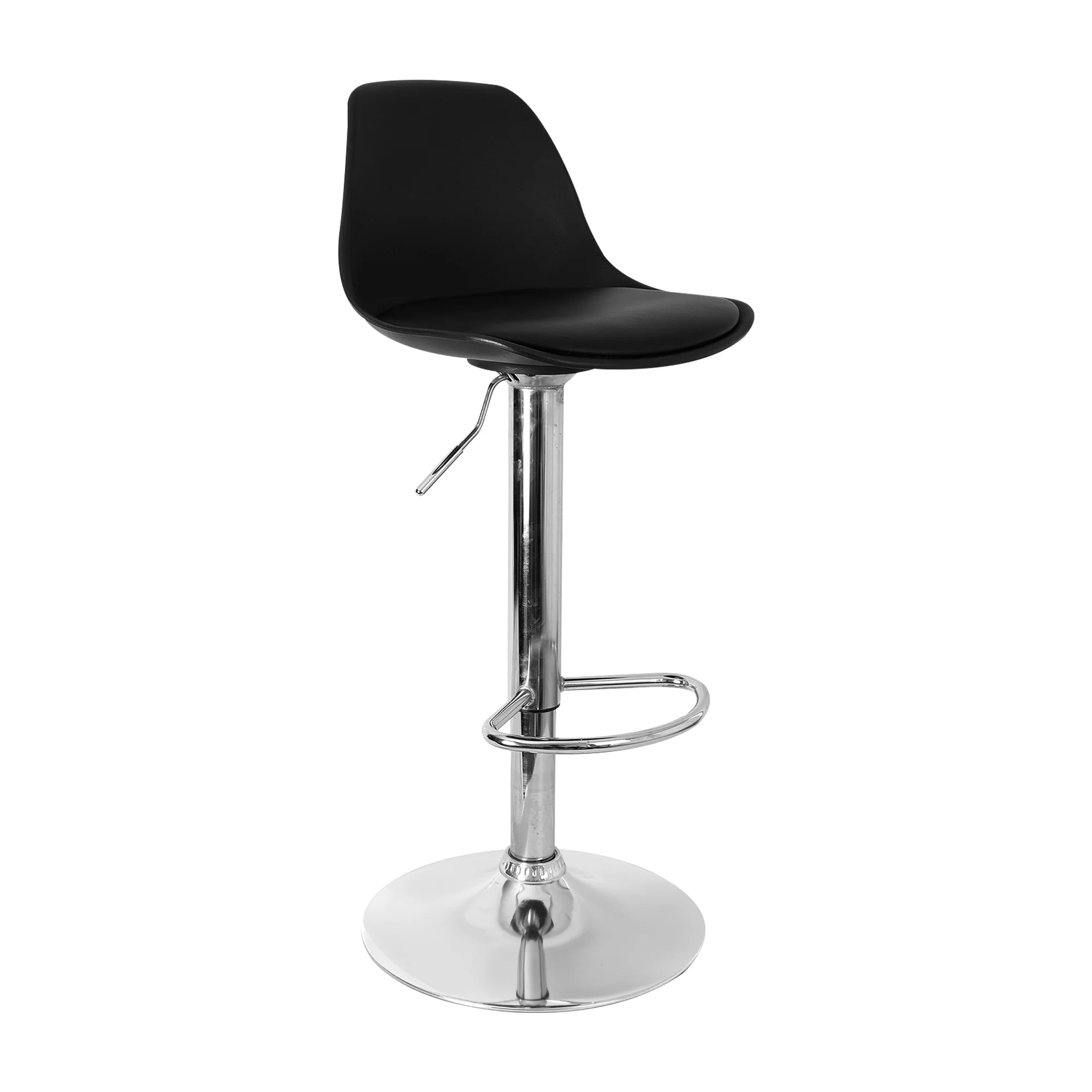 Silla Bar July Eco Cuero Negra Ajustable en Altura - Imagen 2