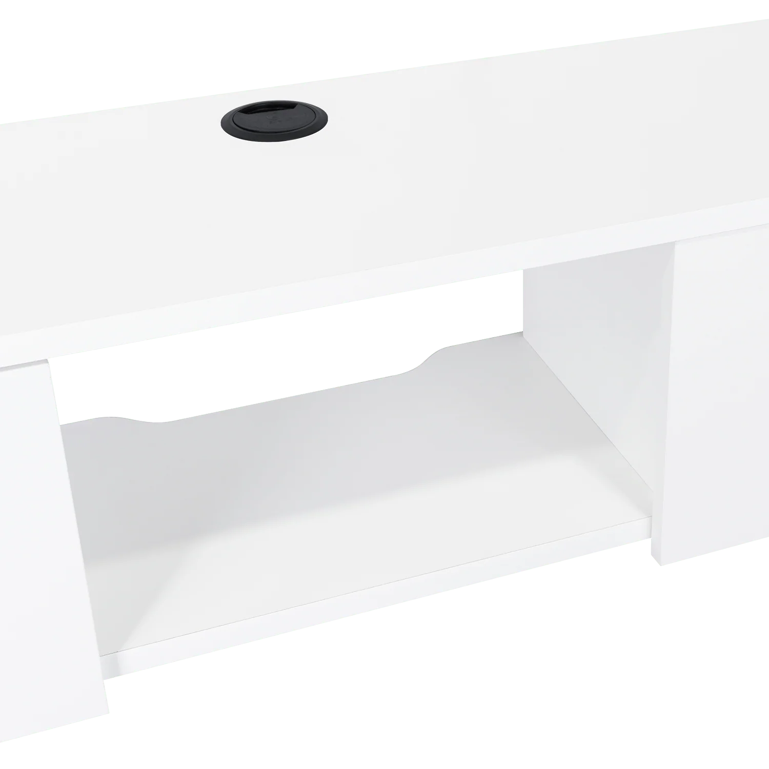Repisa para TV Glen 125.1x26.8cm Blanco Flotante con Dos Cajones - Imagen 6
