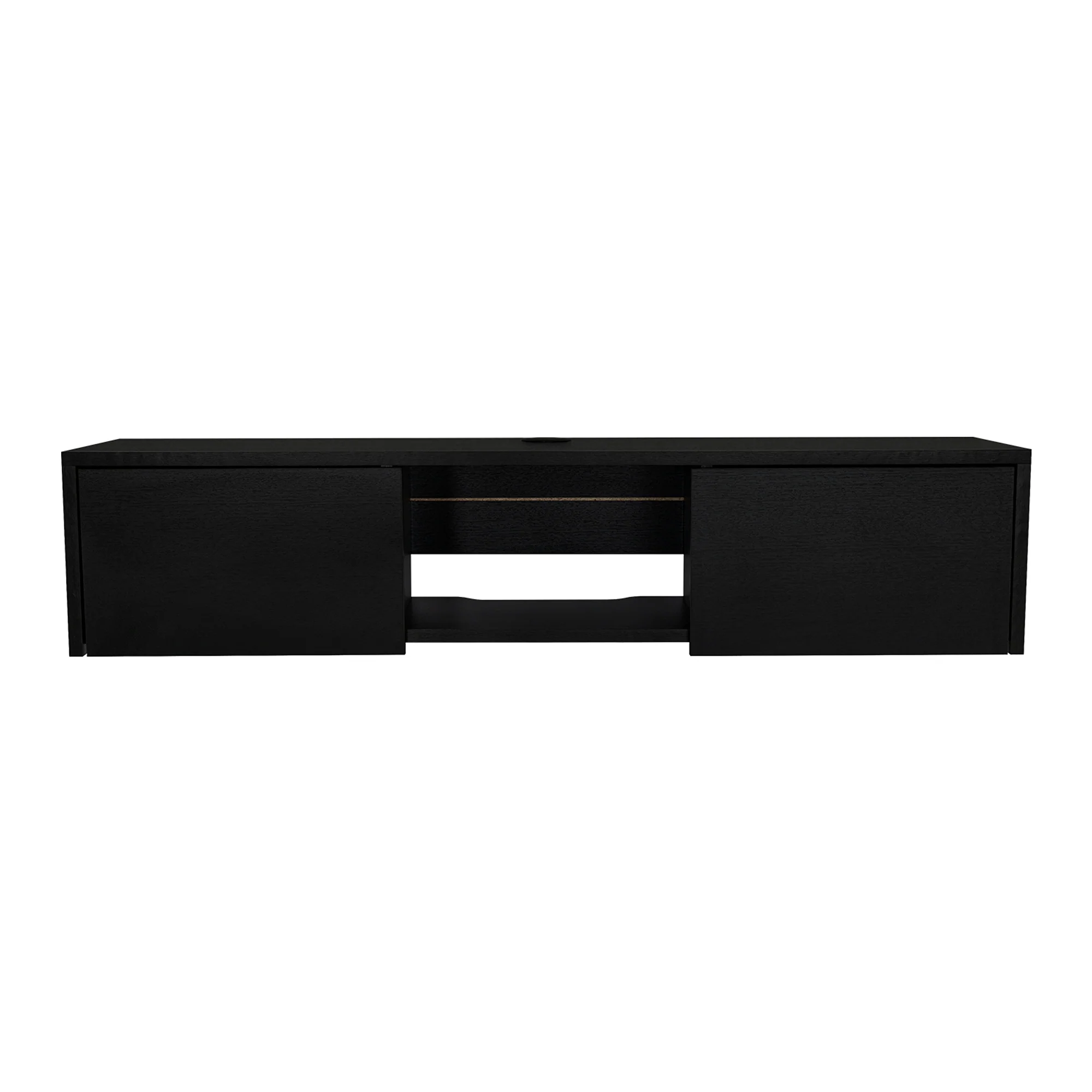 Repisa para TV Glen 125.1x26.8cm Wengue Flotante para TV Más de 85 pulgadas - Imagen 3