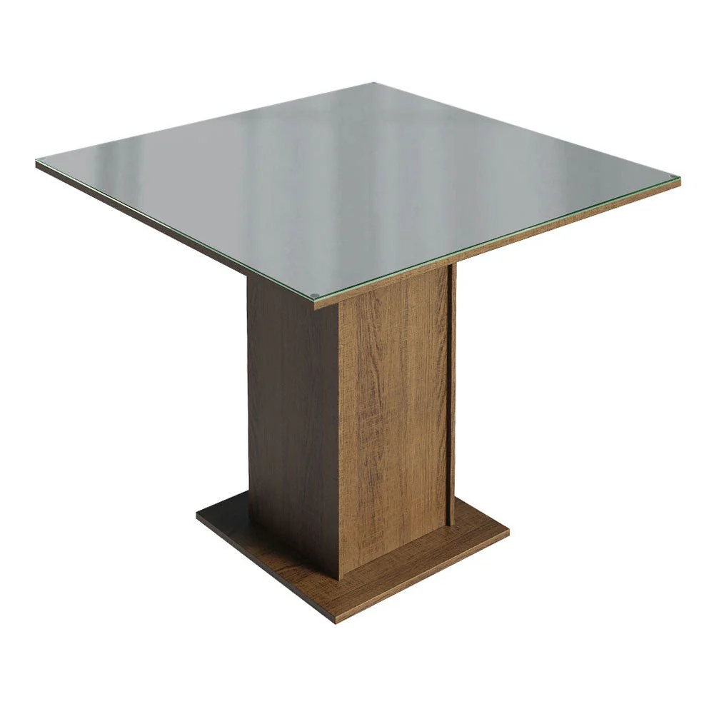 Combo Comedor y Sillas Anne Marron con Gris y Plata 90x79cm Cuadrado de Cuatro Puestos con Cuatro Sillas - Imagen 7