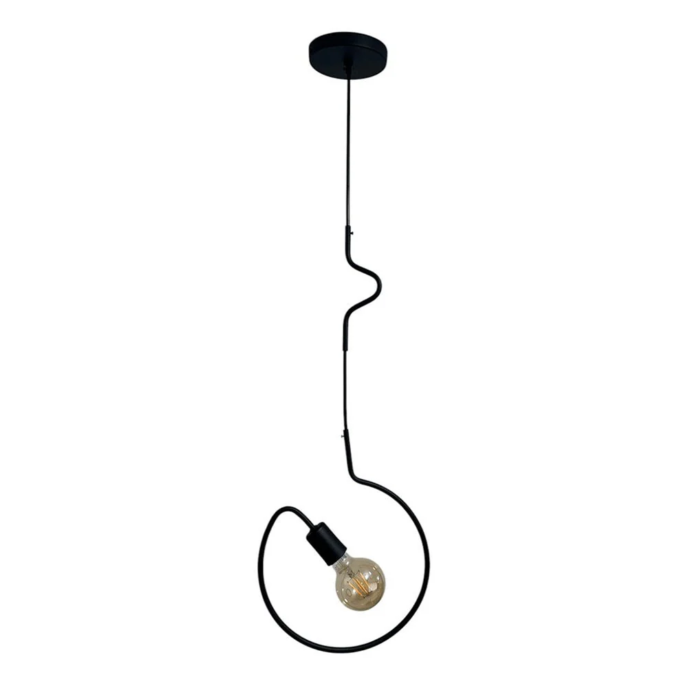 Lámpara de Techo Led Lt Kemi Negro 13x2cm Ajustable de Una Luz