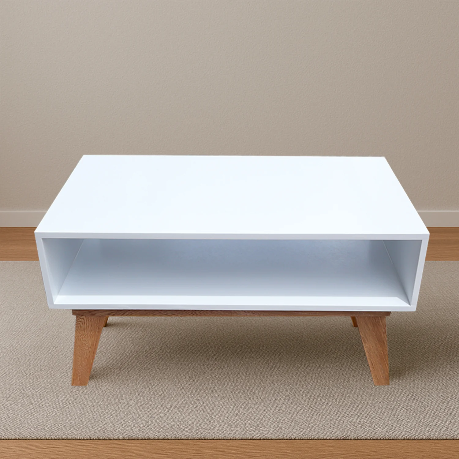 Mesa de Centro Porto Marron Claro 70x37cm Cuadrado - Imagen 2